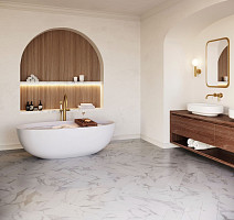 Maximus Herringbone Pure Marble Snowflake фото 2 | FLOORDEALER