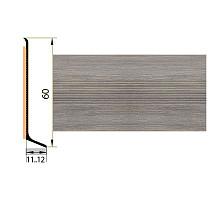 Плинтус Плинтус алюминиевый Русский профиль 60мм ДЕКОРАТИВНОЕ ПОКРЫТИЕ дуб каньон фото 1 | FLOORDEALER