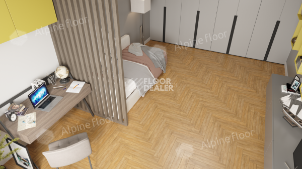 Alpine Floor Herringbone Pro 12мм lf 106-04 Дуб Тулуза фото 2 | FLOORDEALER
