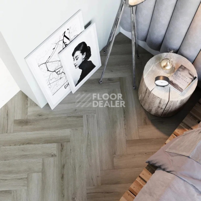 Кварцвиниловые полы AW Invictus Maximus Herringbone SPC River Oak Trout фото 3 | FLOORDEALER
