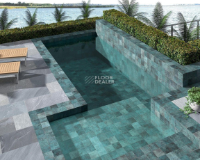 Tahiti  14.7 * 14.7 Turquoise Glossy фото 4 | FLOORDEALER