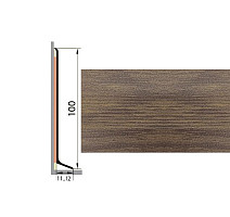 Плинтус Плинтус алюминиевый Русский профиль 100мм ДЕКОРАТИВНОЕ ПОКРЫТИЕ дуб сантана фото 1 | FLOORDEALER