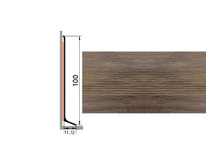 Плинтус Плинтус алюминиевый Русский профиль 100мм ДЕКОРАТИВНОЕ ПОКРЫТИЕ дуб сантана фото 1 | FLOORDEALER