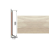 Плинтус Плинтус алюминиевый Русский профиль 100мм ДЕКОРАТИВНОЕ ПОКРЫТИЕ груша белая фото 1 | FLOORDEALER