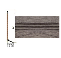 Плинтус Плинтус алюминиевый Русский профиль 60мм ДЕКОРАТИВНОЕ ПОКРЫТИЕ дуб сицилия фото 1 | FLOORDEALER