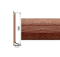 Плинтус Плинтус алюминиевый Русский профиль 100мм ДЕКОРАТИВНОЕ ПОКРЫТИЕ дуб канадский фото 1 | FLOORDEALER