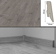 Плинтус Плинтус МДФ Kronotex ламинированный D3178 Плинтус ламинированный МДФ Kronotex Дуб Эверест серый фото 1 | FLOORDEALER