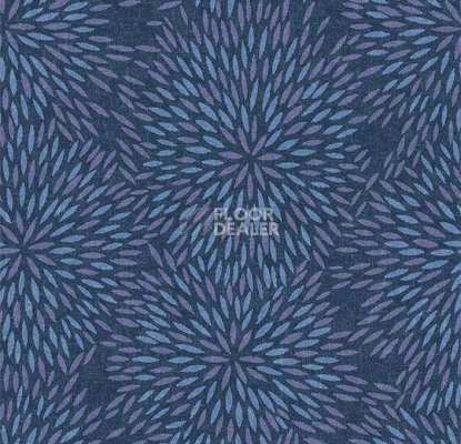 Ковролин Flotex Vision Floral 660012 (Firework) Lagoon фото 1 | FLOORDEALER