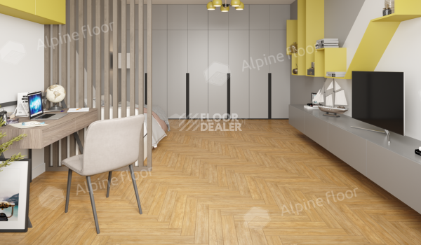 Alpine Floor Herringbone Pro 12мм lf 106-04 Дуб Тулуза фото 4 | FLOORDEALER