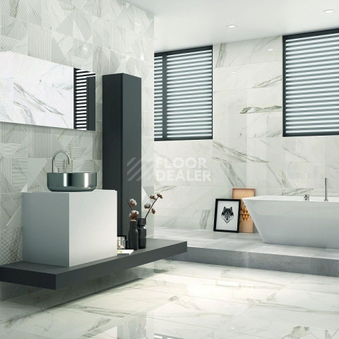Calacatta Superwhite  90*90 Calacatta Superwhite SATIN 90x90 фото 2 | FLOORDEALER