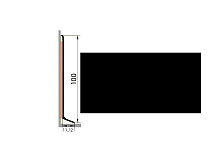 Плинтус Плинтус алюминиевый Русский профиль 100мм АНОДИРОВАННОЕ ПОКРЫТИЕ черный матовый фото 1 | FLOORDEALER
