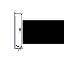 Плинтус Плинтус алюминиевый Русский профиль 100мм АНОДИРОВАННОЕ ПОКРЫТИЕ черный матовый фото 1 | FLOORDEALER