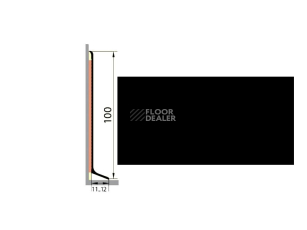 Плинтус алюминиевый Русский профиль 100мм АНОДИРОВАННОЕ ПОКРЫТИЕ черный матовый фото 1 | FLOORDEALER