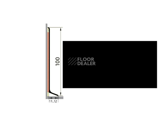 Плинтус Плинтус алюминиевый Русский профиль 100мм АНОДИРОВАННОЕ ПОКРЫТИЕ черный матовый фото 1 | FLOORDEALER