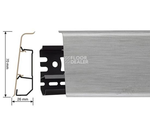 Плинтус Arbiton Indo Плинтус Arbiton Indo 70мм ПВХ 41 Алюминий Светлый фото 1 | FLOORDEALER