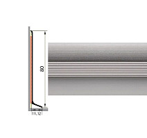 Плинтус Плинтус алюминиевый Русский профиль 80мм БЕЗ ПОКРЫТИЯ фото 1 | FLOORDEALER