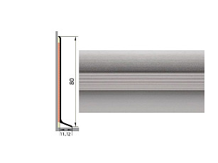 Плинтус алюминиевый Русский профиль 80мм БЕЗ ПОКРЫТИЯ фото 1 | FLOORDEALER