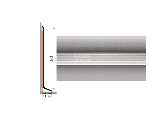 Плинтус Плинтус алюминиевый Русский профиль 80мм БЕЗ ПОКРЫТИЯ фото 1 | FLOORDEALER