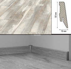 Плинтус МДФ Kronotex ламинированный D4754 Плинтус ламинированный МДФ Kronotex Дуб Хелла фото 2 | FLOORDEALER