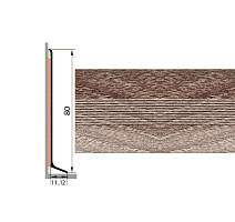 Плинтус Плинтус алюминиевый Русский профиль 80мм ДЕКОРАТИВНОЕ ПОКРЫТИЕ дуб марсель фото 1 | FLOORDEALER