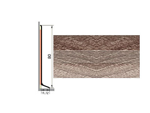 Плинтус Плинтус алюминиевый Русский профиль 80мм ДЕКОРАТИВНОЕ ПОКРЫТИЕ дуб марсель фото 1 | FLOORDEALER