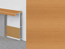 Плинтус Плинтус ковровый с фурнитурой и ребрами жесткости Dollken TL-51 57 Бук фото 1 | FLOORDEALER