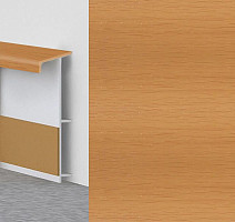 Плинтус Плинтус ковровый с фурнитурой и ребрами жесткости Dollken TL-51 57 Бук фото 1 | FLOORDEALER