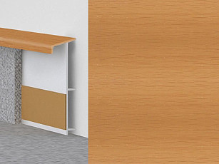 Плинтус Плинтус ковровый с фурнитурой и ребрами жесткости Dollken TL-51 57 Бук фото 1 | FLOORDEALER