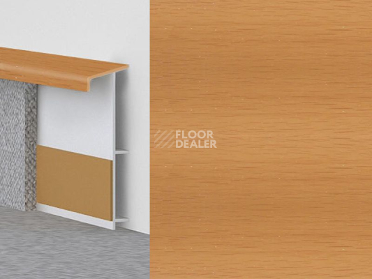 Плинтус Плинтус ковровый с фурнитурой и ребрами жесткости Dollken TL-51 57 Бук фото 1 | FLOORDEALER