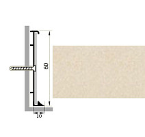 Плинтус Коммерческий плинтус алюминиевый Русский профиль 60мм ПОЛИМЕРНОЕ ПОКРЫТИЕ айвори фото 1 | FLOORDEALER