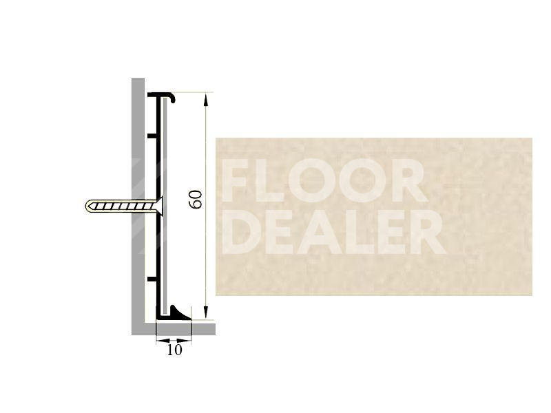 Плинтус ПОЛИМЕРНОЕ ПОКРЫТИЕ айвори фото 1 | FLOORDEALER