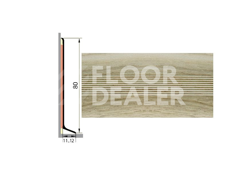 Плинтус ДЕКОРАТИВНОЕ ПОКРЫТИЕ дуб аляска фото 1 | FLOORDEALER