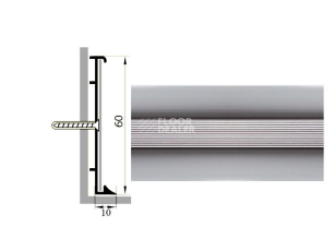 Плинтус Коммерческий плинтус алюминиевый Русский профиль 60мм АНОДИРОВАННОЕ ПОКРЫТИЕ серебро глянец фото 1 | FLOORDEALER