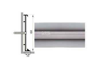 Коммерческий плинтус алюминиевый Русский профиль 60мм АНОДИРОВАННОЕ ПОКРЫТИЕ серебро глянец фото 1 | FLOORDEALER