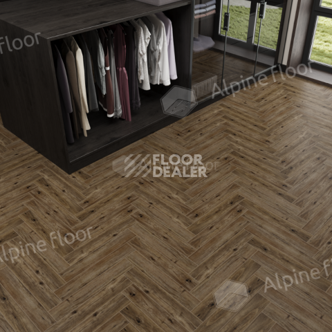 Alpine Floor Herringbone Pro 12мм lf 106-10 Бордо фото 3 | FLOORDEALER
