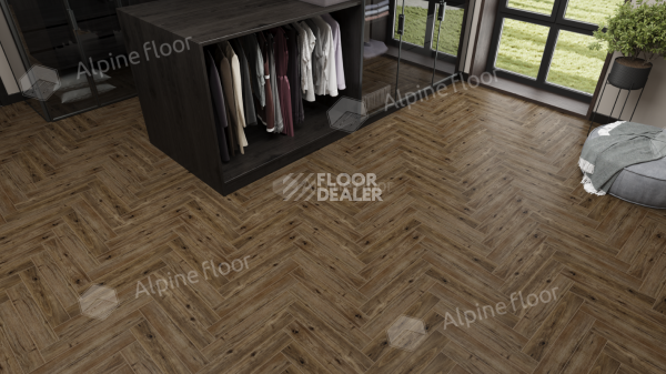 Alpine Floor Herringbone Pro 12мм lf 106-10 Бордо фото 3 | FLOORDEALER