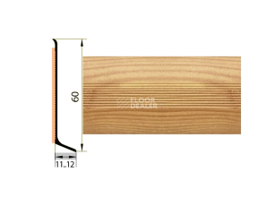 Плинтус алюминиевый Русский профиль 60мм ДЕКОРАТИВНОЕ ПОКРЫТИЕ сосна фото 1 | FLOORDEALER