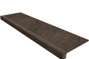 Керамогранит Gabbro Комплект с прямоуг. бортиком 33x120 Комплект (Ступень gb 04 (33x120) непол. (прямоугол. бортик) + Подступенок (14,5x120)) фото  | FLOORDEALER