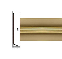 Плинтус Плинтус алюминиевый Русский профиль 80мм АНОДИРОВАННОЕ ПОКРЫТИЕ золото глянец фото 1 | FLOORDEALER