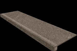 Керамогранит Gabbro Комплект с прямоуг. бортиком 33x120 Комплект (Ступень gb 03 (33x120) непол. (прямоугол. бортик) + Подступенок (14,5x120)) фото  | FLOORDEALER