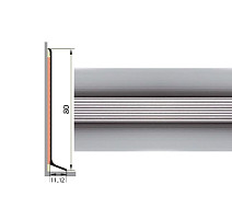 Плинтус Плинтус алюминиевый Русский профиль 80мм АНОДИРОВАННОЕ ПОКРЫТИЕ серебро глянец фото 1 | FLOORDEALER