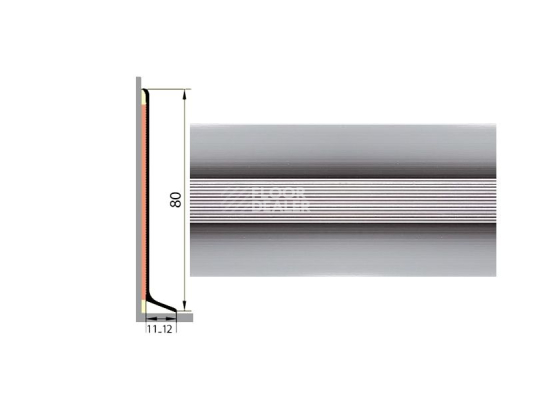 Плинтус Плинтус алюминиевый Русский профиль 80мм АНОДИРОВАННОЕ ПОКРЫТИЕ серебро глянец фото 1 | FLOORDEALER