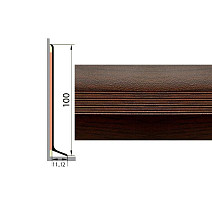 Плинтус Плинтус алюминиевый Русский профиль 100мм ДЕКОРАТИВНОЕ ПОКРЫТИЕ орех тёмный фото 1 | FLOORDEALER