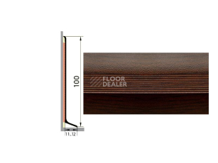 Плинтус Плинтус алюминиевый Русский профиль 100мм ДЕКОРАТИВНОЕ ПОКРЫТИЕ орех тёмный фото 1 | FLOORDEALER