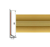 Плинтус Плинтус алюминиевый Русский профиль 80мм АНОДИРОВАННОЕ ПОКРЫТИЕ золото матовое фото 1 | FLOORDEALER