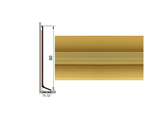 Плинтус Плинтус алюминиевый Русский профиль 80мм АНОДИРОВАННОЕ ПОКРЫТИЕ золото матовое фото 1 | FLOORDEALER