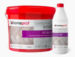 Homaprof 737 2K PU 7 кг. (А+В) Клей для паркета, 2K полиуретановый фото 1 | FLOORDEALER