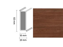 Плинтус Широкий плинтус Cubu flex life XL 60/19 Touch and style 2950 paulin фото 1 | FLOORDEALER