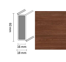 Плинтус Широкий плинтус Cubu flex life XL 60/19 Touch and style 2950 paulin фото 1 | FLOORDEALER