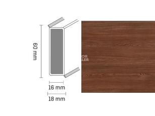 Широкий плинтус Cubu flex life XL 60/19 Touch and style 2950 paulin фото 1 | FLOORDEALER